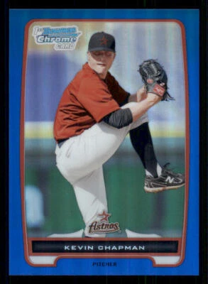 2012 Bowman Chrome Prospects Blue Refractors #BCP214 Kevin Chapman /250 - Image 1 of 2