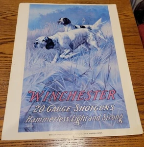 Vintage Great Sporting Posters Of The Golden Age Winchester 20 Gauge ShotGuns - Picture 1 of 6