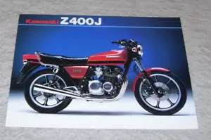 KAWASAKI Z400J Z400-J3 MOTORCYCLE SALES LEAFLET 99943-1325 UK-E I-IX - Picture 1 of 2