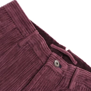 Incotex NWT Chinos / Casual Pants Size 44L (US 28) Tapered Fit Purple Corduroy - Picture 1 of 16