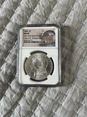 1885-p Morgan Silver Dollar New York Bank Hoard - Image 1 of 2