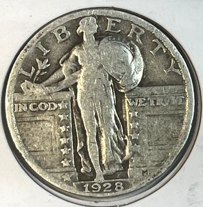 1928 STANDING LIBERTY QUARTER NICE CIRCULATED P41 - Bild 1 von 2