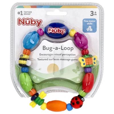Nuby Soothing Teether Bug-a-Loop 3  Months 1 Soothing Teether BPA-Free - Image 1 of 3