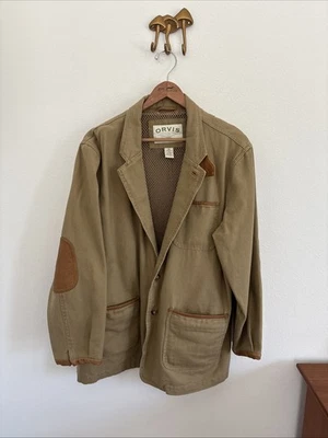 Vintage Orvis Zambezi Jacket Mens 46 Chore Barn Hunting Elbow Patches Utility - Image 1 of 4
