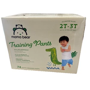Pantalones de entrenamiento Mama Bear talla 2T-3T (hasta 34 libras) 74 unidades, día o noche - Imagen 1 de 3