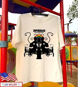 Supergrass Hemd weiß Baumwolle alle Größen S-5XL Unisex IA391 - Bild 1 von 4