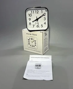 Simple Analog Loud Alarm Clock Bedside Battery Powered Silent Non Ticking Travel - Picture 1 of 17