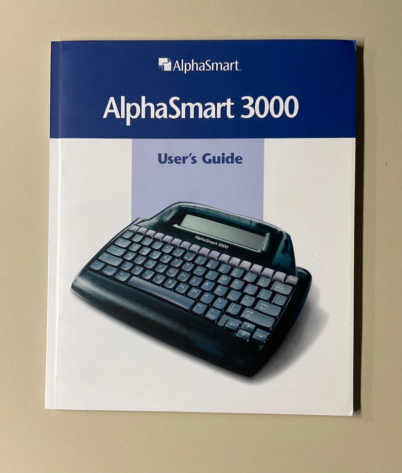 2002 Edition 💚 AlphaSmart 3000 💚 User's Guide Manual - Image 1 of 1