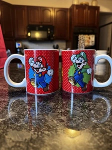 Nintendo Super Mario Luigi und Yoshi Kaffeebecher 2er Set  - Bild 1 von 3