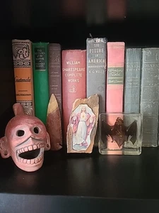 Talismán católico de colección Sagrado Corazón de Jesucristo en madera petrificada rareza - Imagen 1 de 12