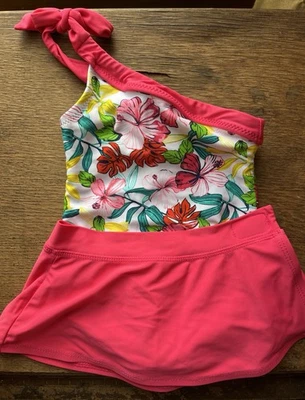 Tommy Bahama Infantil Bebé Niñas Rosa Floral Dos Piezas Traje de Baño Talla 12 Meses Foto 1 de 4