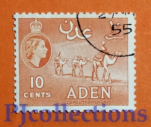 U1295- ADEN 1953 QUEEN ELIZABETH II - CAMEL TRANSPORT 10c USED - Picture 1 of 1