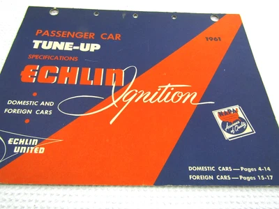 ECHLIN UNITED 1961 PASSENGER CAR TUNE-UP SPECIFICATIONS - Image 1 of 4