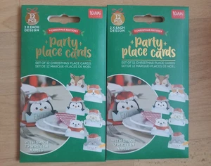 Party place cards 2x 12 Tischkarten Set für Geburtstage, Feiern, Weinachten - Bild 1 von 2