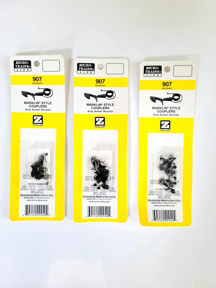 Micro-trains 00204010 Z Scale (907) Marklin Style Couplers Body Mount