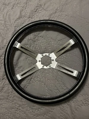 OE GM 1971 - 1977 Black 4 Spoke Sport Steering Wheel GM Buick GS Cutlass 442 - Image 1 of 4