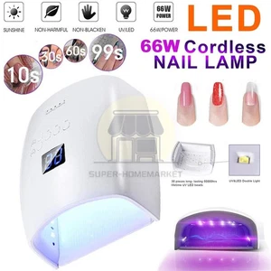 Nail Dryer LED Lamp UV Light Polish Gel Curing Machine Electric Manicure 66W - Picture 1 of 7