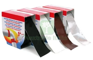 1PZ NASTRO ADESIVO PER TUBI STUFA ALTE TEMPERATURE MM 40X9 MT. COL. ALLUMINIO: - Foto 1 di 3