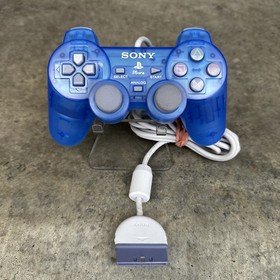 OEM Sony PlayStation PS One PS1 Island Blue DualShock Analog Controller