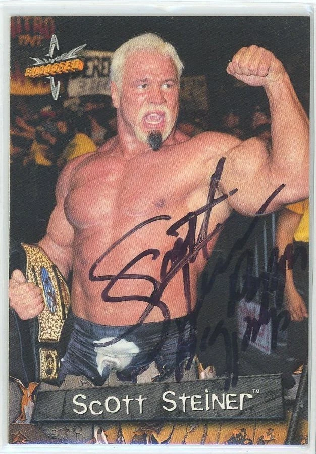 SCOTT STEINER 1999 TOPPS WCW EMBOSSED SIGNED AUTOGRAPHED CARD AUTO WWE TNA - Image 1 of 1