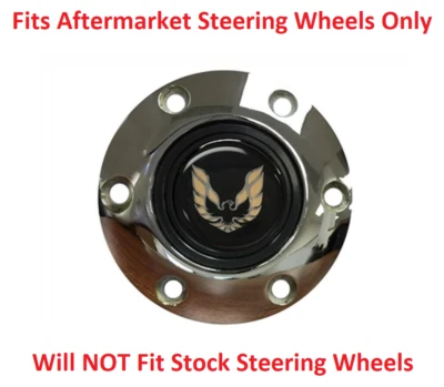 Volante cromado 6 orificios botón bocina con emblema Pontiac Firebird dorado Foto 1 de 4