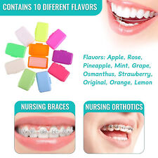 10Boxes/50pcs * Fruit Scent Dental Ortho Wax for Braces Gum Irritation Relief ns