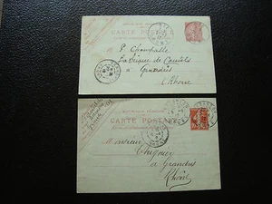 FRANCE - 2 cartes entier 1912 (cy84) french - Foto 1 di 2