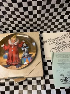 Vintage Reco Decor Plate Tommy The Clown 1982 Certificate Of Authenticity BOX - Picture 1 of 10
