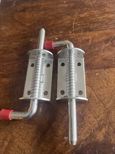 PAIR OF STAINLESS STEEL SHOOT BOLTS 10mm Pin - Picture 1 of 2