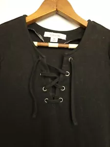 Vestido ceñido al cuerpo negro de verano Adam Levine talla mediana con cordones - Imagen 1 de 3