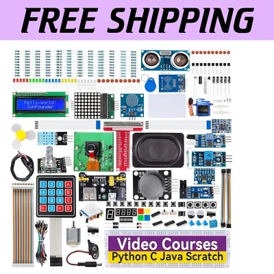 Kit de inicio completo Raspberry Pi: 337+ componentes y soporte multilingüe Foto 1 de 4