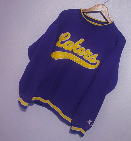 Vintage OG 90’s Los Angeles Lakers “Script” Starter Crewneck Sweatshirt *RARE* Cover