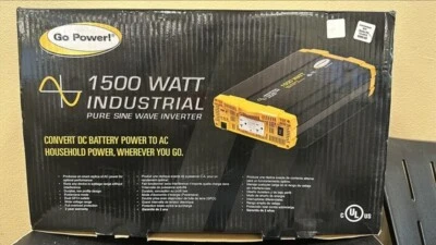 Go Power! GP-ISW1500-12 Industrial Pure Sine Wave Inverter 1500 Watt Dometic - Image 1 of 4