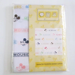 Mickey Mouse Shower Curtain Disney Character Polyester Fabric 72 x 72 - Picture 1 of 6