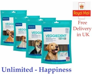 Virbac Veggiedent Fr3sh 15 Dental Chews For Dogs All Size Available Fresh Breath - Picture 1 of 12