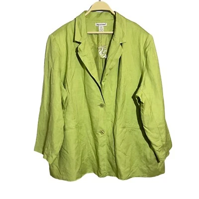 Jessica London Traje de Lino Chaqueta de Negocios Formal Mujer Talla 24P Ropa de Trabajo Foto 1 de 4