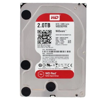 Western Digital Red 2TB WD20EFRX 64 Cache SATA 3.5" Enterprise HDD Hard Drive - Image 1 of 4