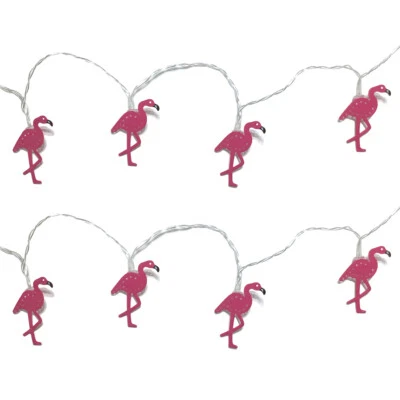 Pink Flamingo String Lights Small Indoor 2 Packs Tropical Bird Christmas - Image 1 of 4