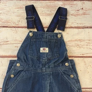 Vintage Polo Jeans Co Ralph Lauren Boys Denim Carpenter Overalls Size 5 - Picture 1 of 15