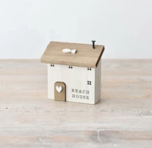 Küstenhausdekoration "Strandhaus" aus Holz 9,5 cm - Bild 1 von 1