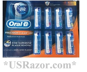 8 Braun Oral B Precision clean toothbrush heads Phillips Brush Unboxed EB20-8 - Picture 1 of 1