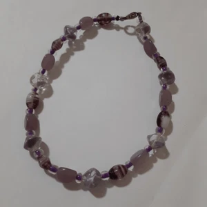 Hand crafted pale lavender 9" bracelet anklet glass beads - Picture 1 of 2