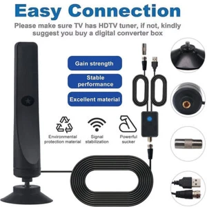 Antena de Onda 4K, Antena de TV, Ventosa Antena de TV Plug Play Cable de 3m - Imagen 1 de 14