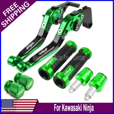 For Ninja ZX6 ZX6R/636 ZX6RR Handle END Cap Clutch Brake Lever+Tire Valve Cover - Изображение 1 из 4