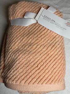 KASSA SPA  HAND TOWELS (2) QUICK DRY CORAL 100% COTTON   NIP