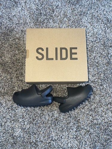 Scarpe Adidas YZY Yeezy Slide Sandali Neonato 7K Onice ID5106 Spedizione Stesso Giorno