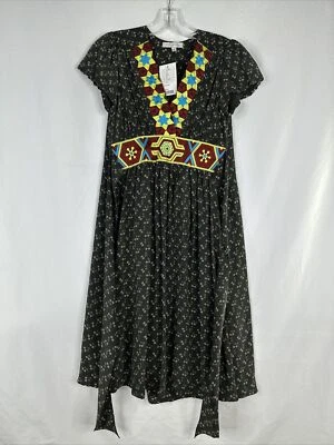 Nuevo Vestido Anthropologie Corey Lynn Carter Seda Bordado Talla 0 BOHO  Foto 1 de 4