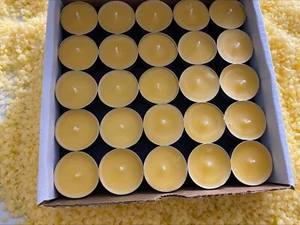 Lumin Wick Beeswax Tea Candle | 100% Natural Beeswax Tealight Candles丨50 pcs - Picture 1 of 6