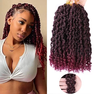 Boho Goddess Box Braids Crochet Hair Pre Looped Curly Crochet Braids For Women