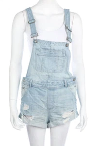 H&M COACHELLA Jeans Latzhose Distressed D 38 denimblau - Bild 1 von 4